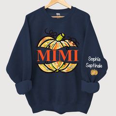 Lofaris Personalized Pumpkin Painted Mimi Fall Sweatshirt