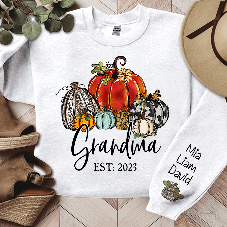 Lofaris Personalized Pumpkins Thanksgiving Fall Sweatshirt