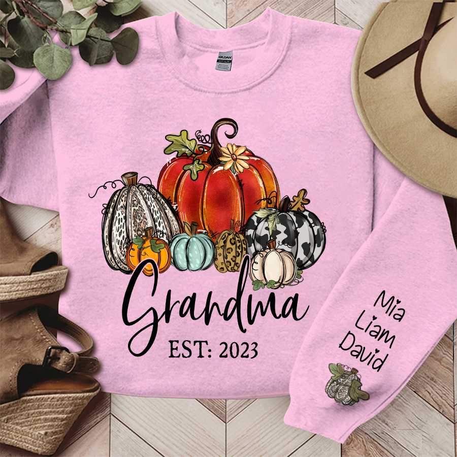 Lofaris Personalized Pumpkins Thanksgiving Fall Sweatshirt