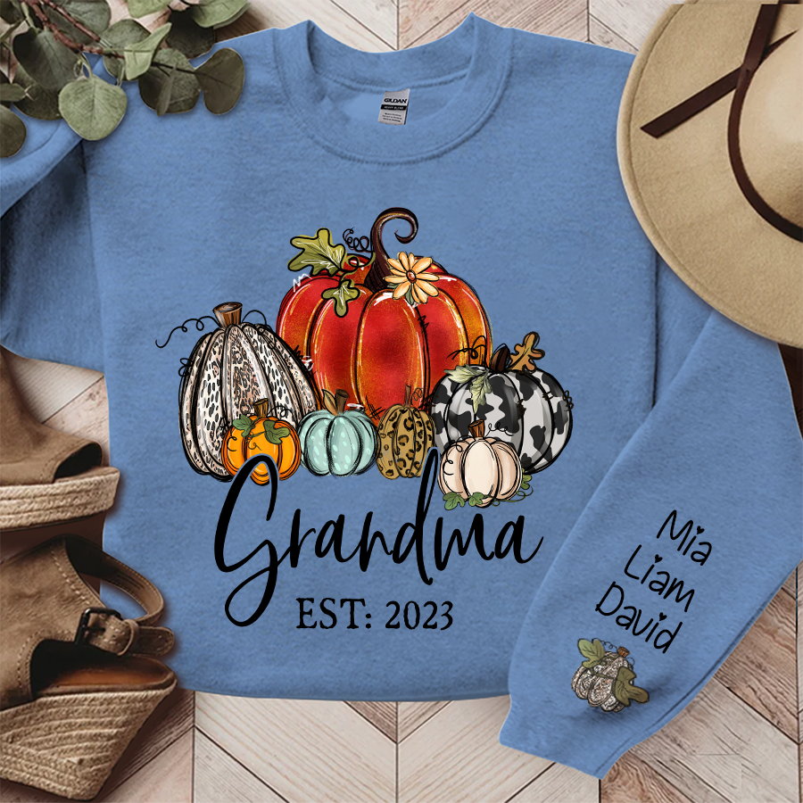 Lofaris Personalized Pumpkins Thanksgiving Fall Sweatshirt