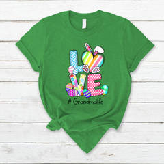 Lofaris Personalized Rainbow Color Love Easter Eggs T-Shirt