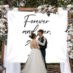 Lofaris Personalized Rustic Wedding Backdrop Decor