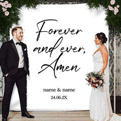 Lofaris Personalized Rustic Wedding Backdrop Decor