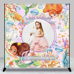 Lofaris Personalized Sea World Mermaid Birthday Backdrop