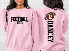 Lofaris Personalized Senior Football Mom Number Sweatshirt