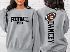 Lofaris Personalized Senior Football Mom Number Sweatshirt