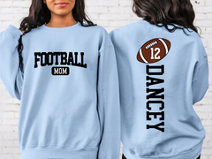 Lofaris Personalized Senior Football Mom Number Sweatshirt