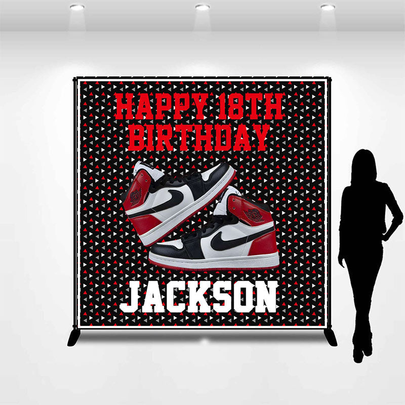 Lofaris Personalized Sneaker Ball Happy Birthday Backdrop