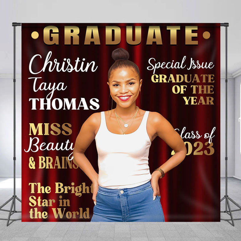Lofaris Personalized Special Issue Graduate 2023 Backdrop