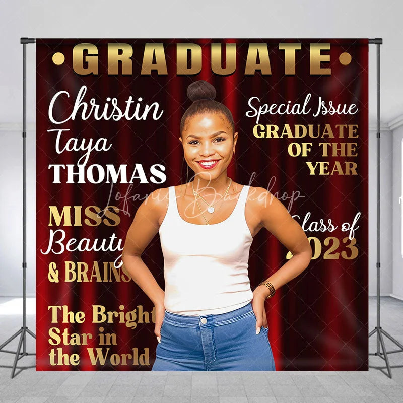 Lofaris Personalized Special Issue Graduate 2023 Backdrop