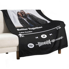 Lofaris Personalized Spotify Code Music Photo Blanket Gifts