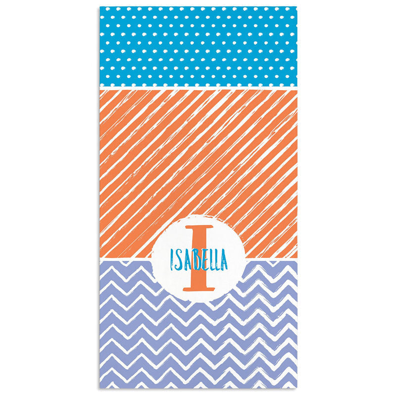 Lofaris Personalized Stripes Dot Beach Towel With Name