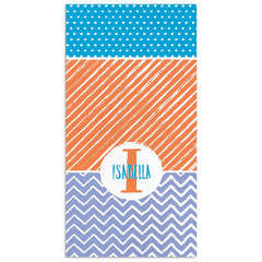Lofaris Personalized Stripes Dot Beach Towel With Name