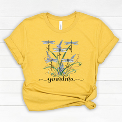 Lofaris Personalized Summer Dragonfly Family Flower T-Shirt