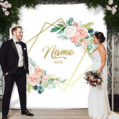 Lofaris Personalized Sunflower Wood Wedding Backdrop