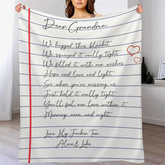 Lofaris Personalized Text Love Letter Retro Notebook Blanket