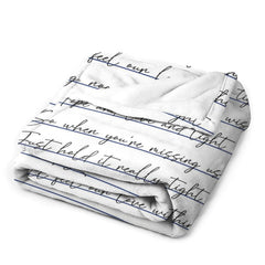 Lofaris Personalized Text Love Letter Retro Notebook Blanket