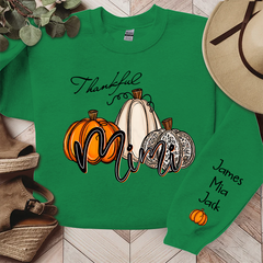 Lofaris Personalized Thankful Mimi Pumpkins Autumn Sweatshirt
