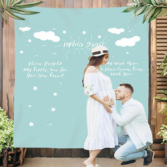 Lofaris Personalized Twinkle Stars Baby Shower Backdrop Decor