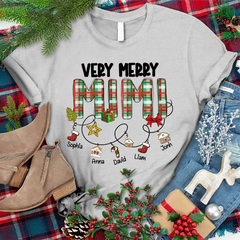 Lofaris Personalized Very Christmas Grandma And Kids T-Shirt