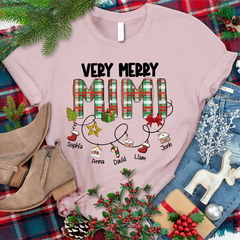 Lofaris Personalized Very Christmas Grandma And Kids T-Shirt