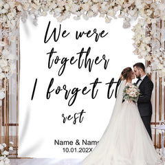 Lofaris Personalized We Were Together Wedding Backdrop