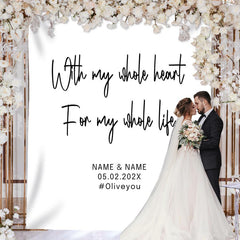 Lofaris Personalized Wedding Backdrop Tapestry for Photo