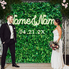 Lofaris Personalized Greenery Wedding Backdrop For Party