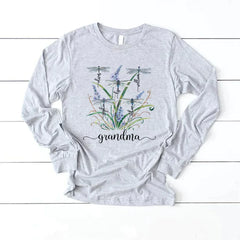 Lofaris Personalized Weeds Dragonfly Grandma Kids Longsleeve