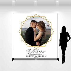 Lofaris Personalized Welcome To Our Beginning Wedding Backdrop