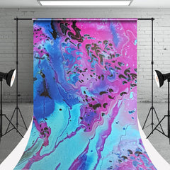 Lofaris Pink And Blue Abstract Paint Sweep Photo Backdrop