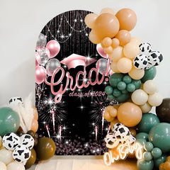 Lofaris Pink Balloon Sparkling 2024 Graduation Arch Backdrop