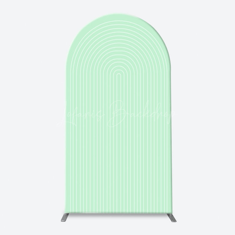 Lofaris Pink Blue Green White Birthday Arch Backdrop Kit