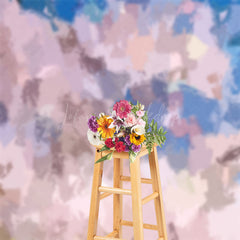 Lofaris Pink Blue Textured Graffiti Wall Backdrop For Photo