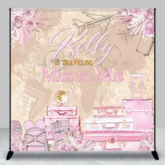Lofaris Pink Boho Traveling Custom Bridal Shower Backdrop
