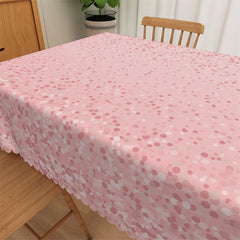 Lofaris Pink Bokeh Dots Chic Restaurant Wedding Tablecloth