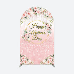 Lofaris Pink Bokeh Floral Happy Mothers Day Arch Backdrop