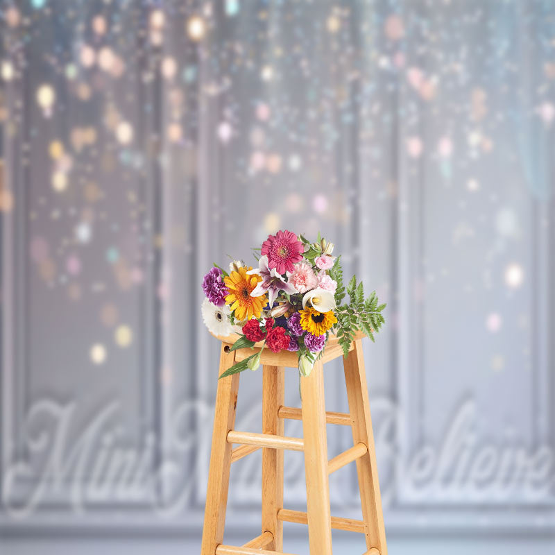 Lofaris Pink Bokeh White Wall Vintage Photo Shoot Backdrop