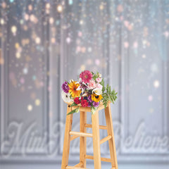 Lofaris Pink Bokeh White Wall Vintage Photo Shoot Backdrop