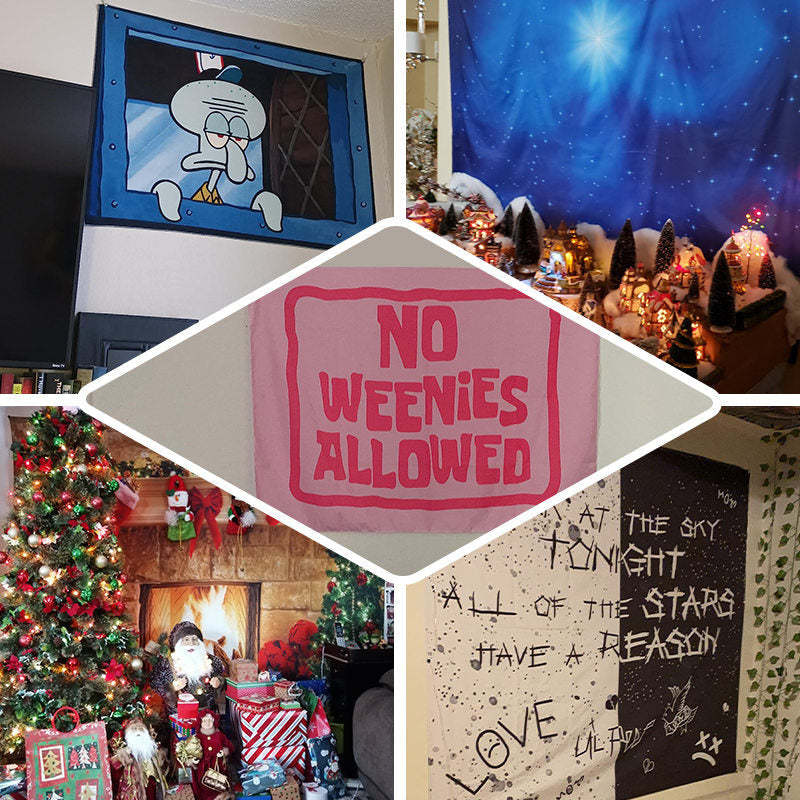 Lofaris Pink Butterfly Skull Mushroom Moon Wall Tapestry