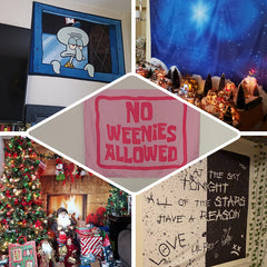 Lofaris Pink Butterfly Skull Mushroom Moon Wall Tapestry