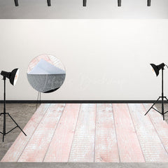 Lofaris Pink Color Wooden Floor Backdrop For Photoshoot