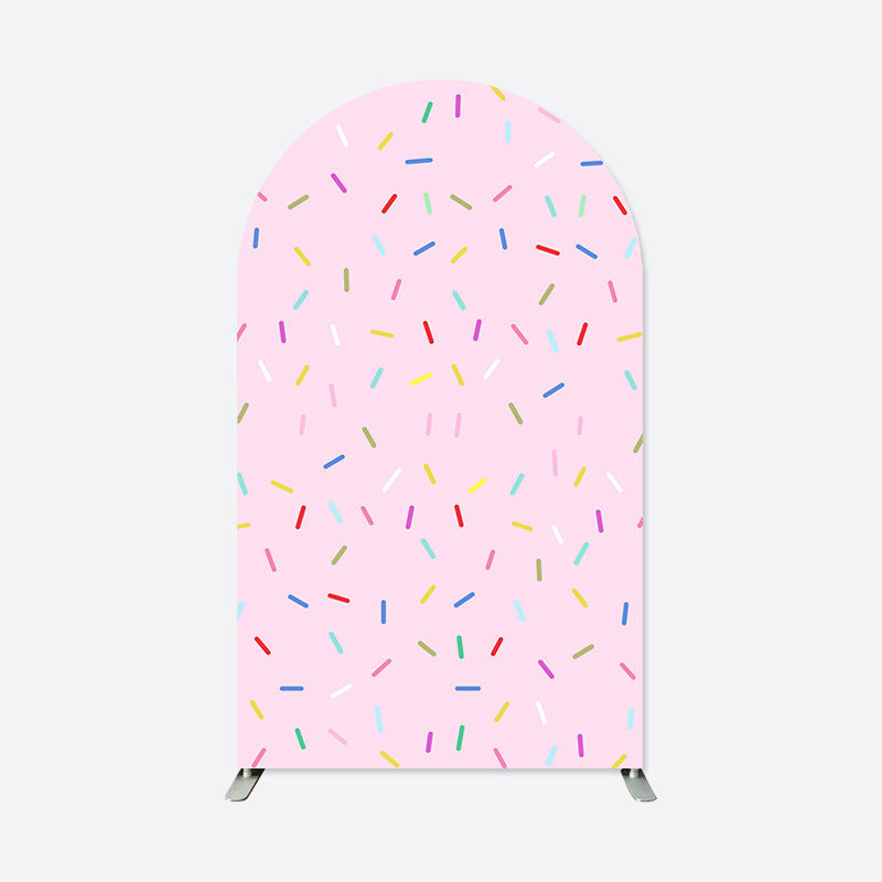Lofaris Pink Colorful Candy Arch Backdrop For Birthday Party