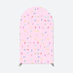 Lofaris Pink Colorful Candy Arch Backdrop For Birthday Party