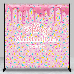 Lofaris Pink Cream Candyland Girls Custom Birthday Backdrop
