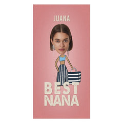 Lofaris Pink Custom Photo Summer Beach Towel for Girl
