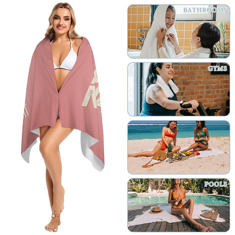 Lofaris Pink Custom Photo Summer Beach Towel for Girl