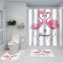 Lofaris Pink Flamingo Shower Curtain Bathroom Decoration