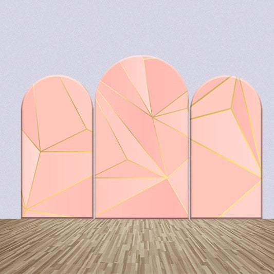 Lofaris Pink Golden Lines Birthday Party Arch Backdrop Kit