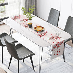 Lofaris Pink Heart Tree Patterns Valentines Day Table Runner